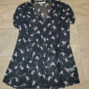 Kirra Short Sleeve Sheer Butterfly Blouse